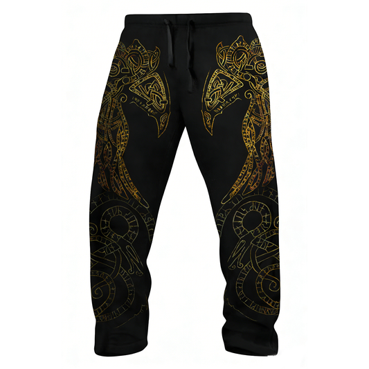 Raven God Print Track Pants