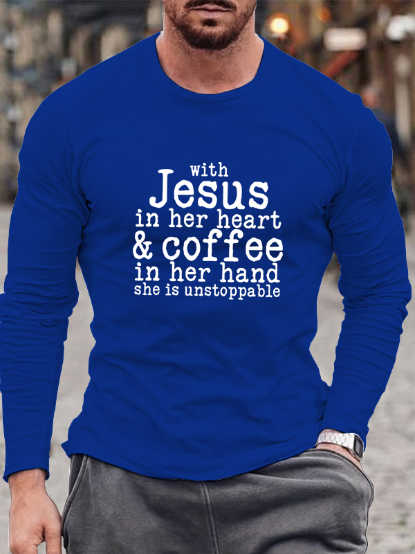 Jesus in her Heart Long Sleeve T-Shirt