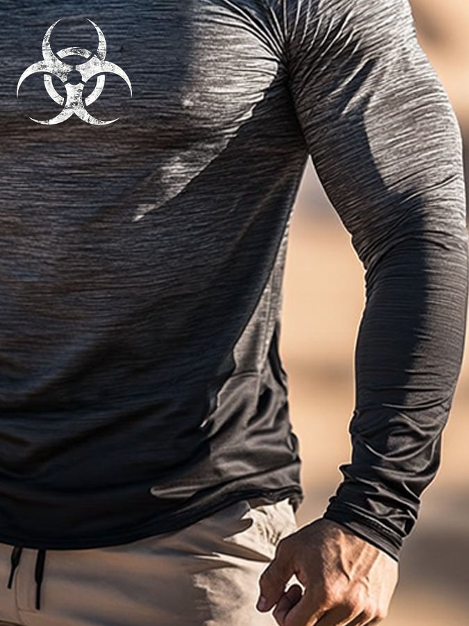 Men's Outdoor Sun Protection Breathable Cool Hooded Sun Protection Long Sleeve Top