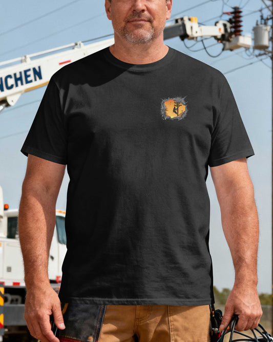 Lineman Using God’s Strength To Fix What The Storm Tried to Break T-Shirt