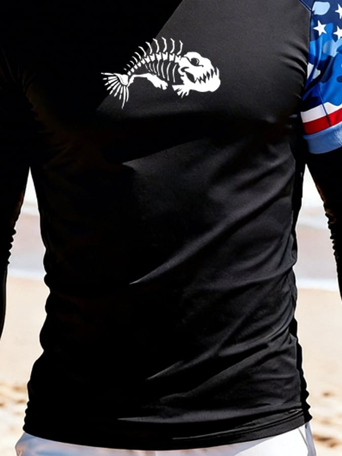 Men's Outdoor Sun Protection Breathable Cool Hooded Sun Protection Long-Sleeved Top