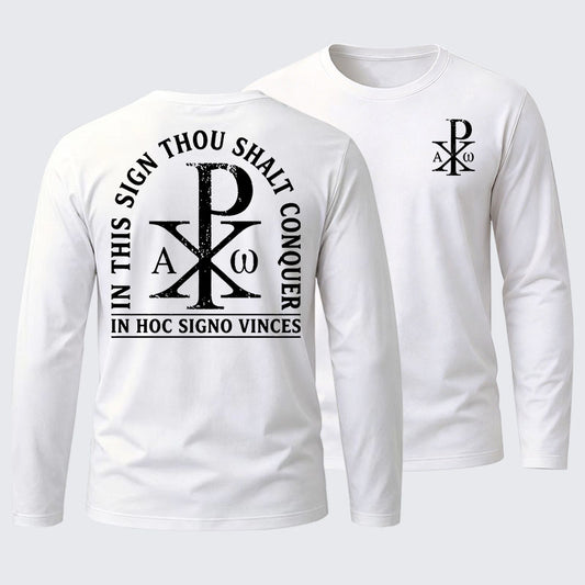 In Hoc Signo Vinces Cotton Long Sleeve T-Shirt