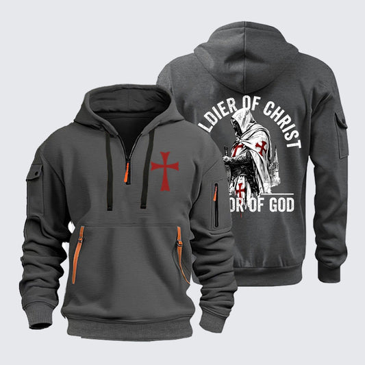 Zipper Hoodies - Soldier of Christ Armor Of God Crusader Spirit