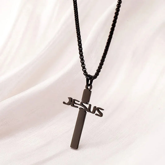 Jesus Hollow Cross Necklace