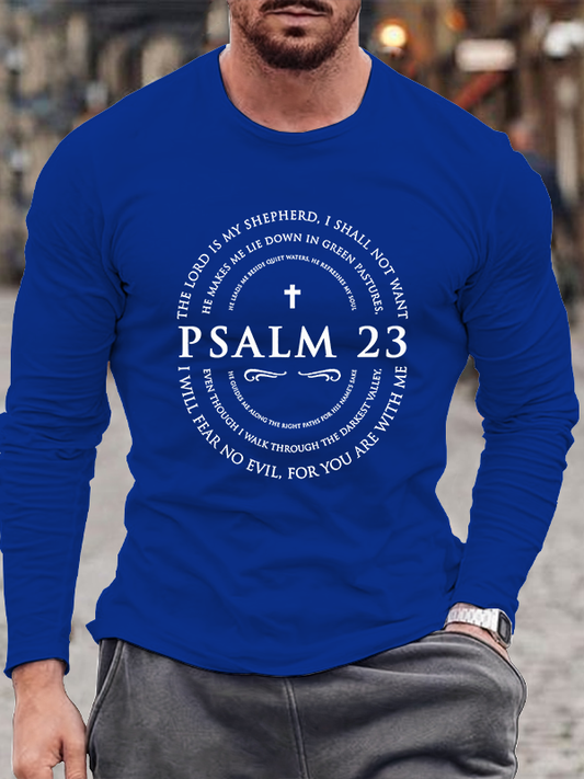 PSALM 23 Cotton Long Sleeve T-Shirt