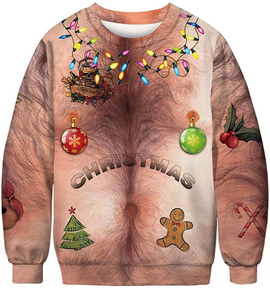 Unisex 3D Fun Spoof Printed Christmas Sweatshirt