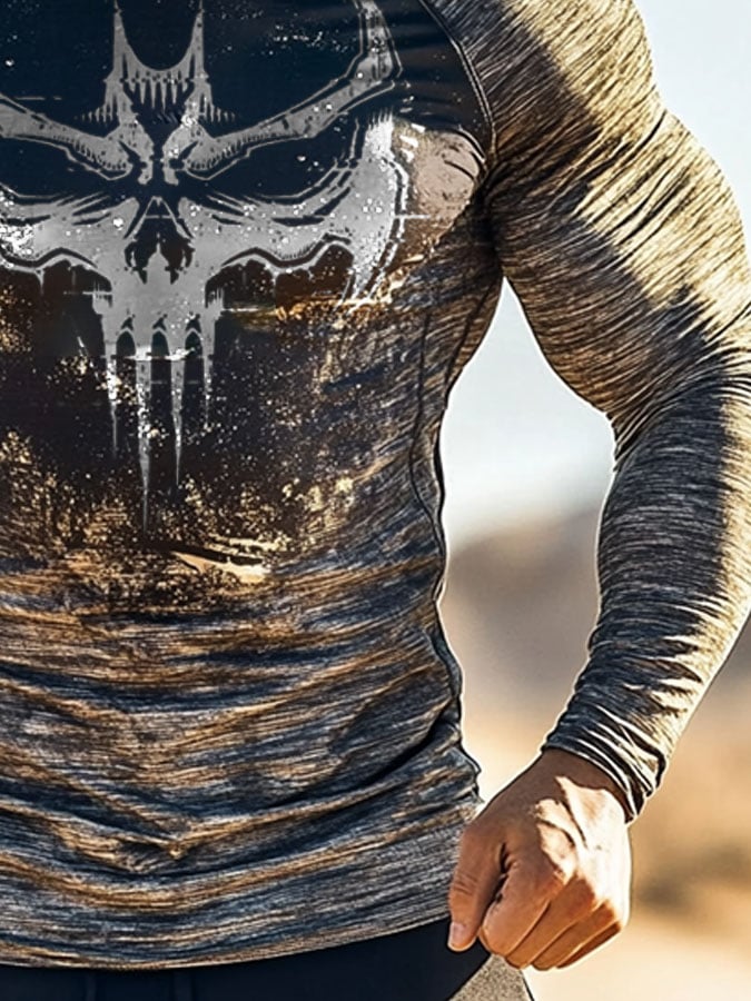 Men's Outdoor Sun Protection Breathable Cool Hooded Sun Protection Long Sleeve Top