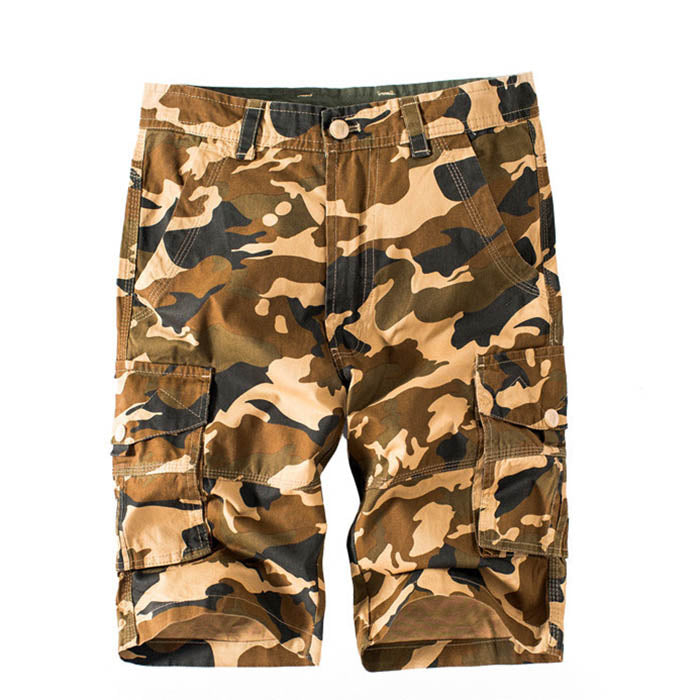 Casual Camo Multi-bag Straight Men's Shorts