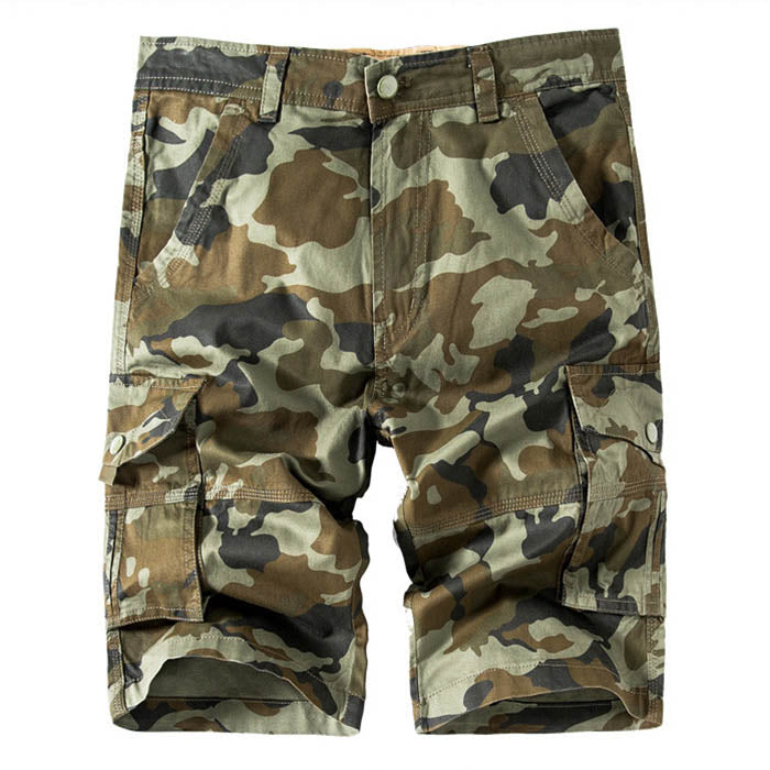 Casual Camo Multi-bag Straight Men's Shorts