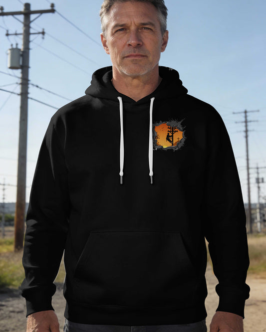 Lineman Using God's Strength To Fix What The Storm Tried To Break Hoodie