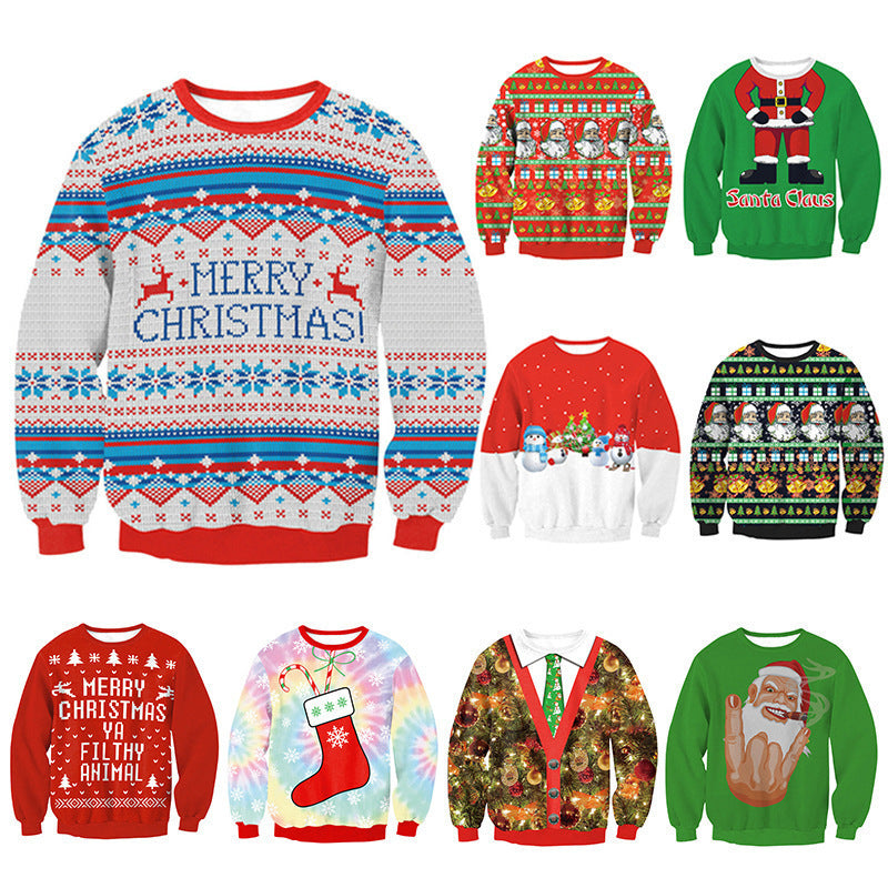 Unisex 3D Printed Christmas Sweatshirt