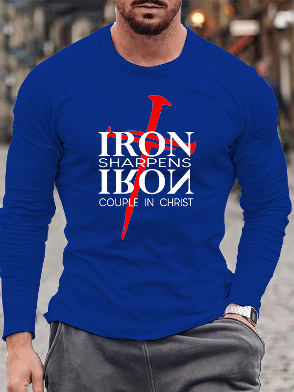 Iron Sharpens Iron Cross Long Sleeve T-Shirt