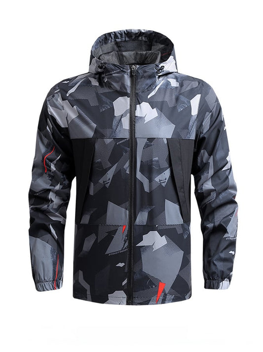 Men'S Breathable Waterproof And Windproof Outdoor Hooded Casual Jacket
