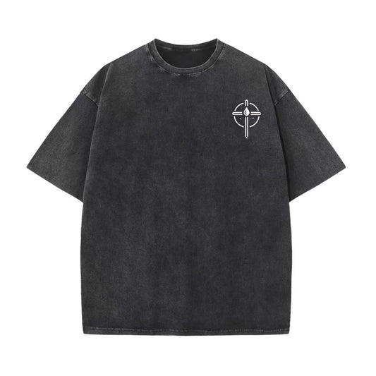 Iron Sharpens Iron Printed Oversize Washed T-Shirt