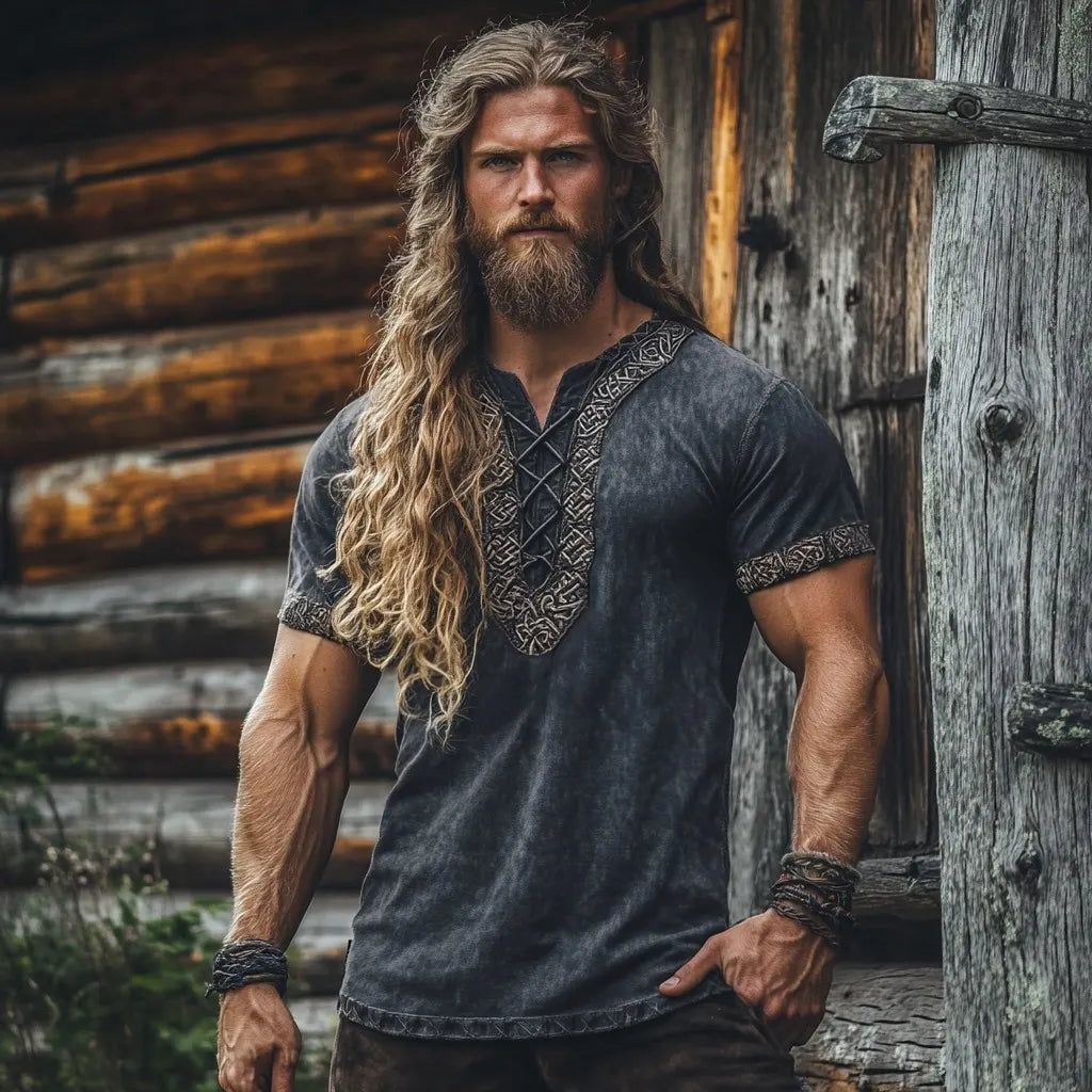 Men's Viking Tribal Celtic Graphics Art Shirt