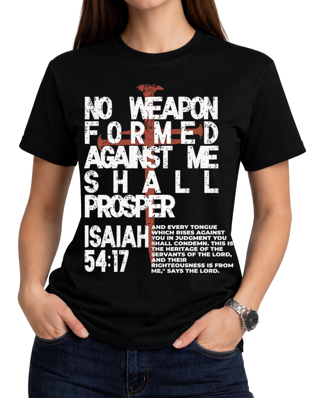 No Weapon Christian Vintage Unisex Tee - Jesus Faith Streetwear
