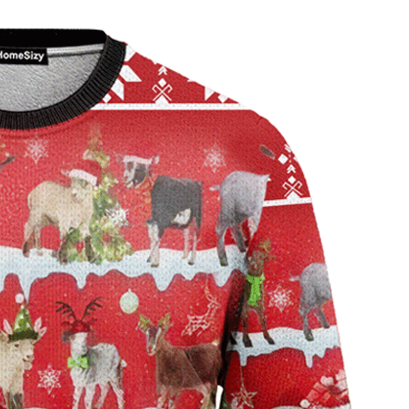 Goat Ugly Christmas Sweater For Men And Women