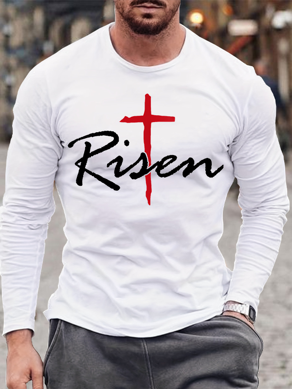 Red Cross Risen Long Sleeve T-shirt