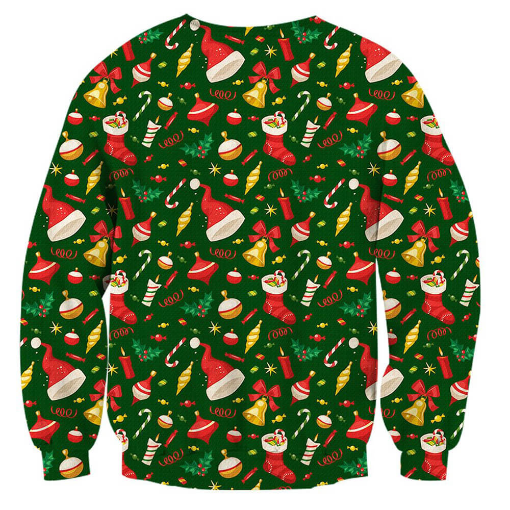Sloth Print Ugly Christmas Sweatshirt
