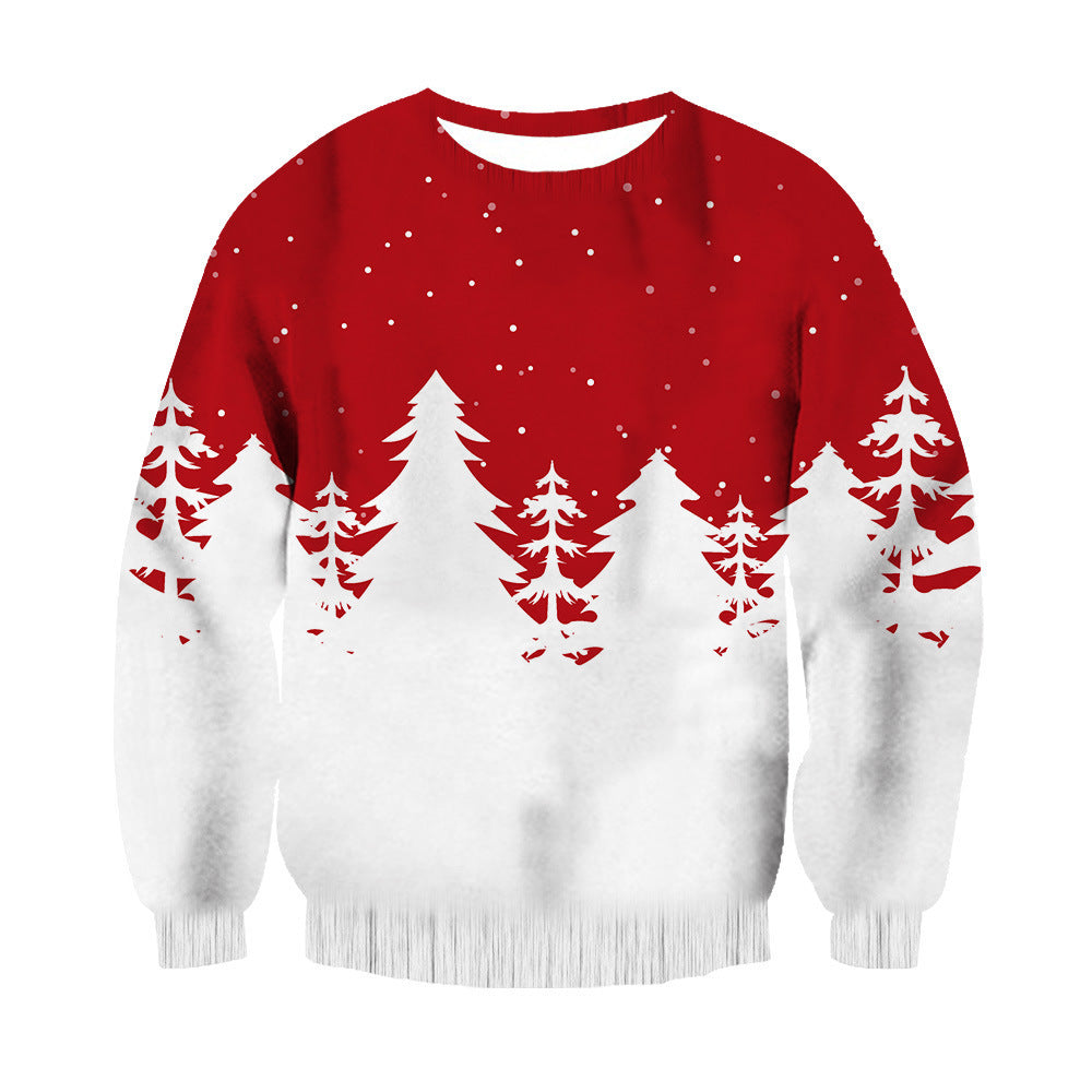 Unisex 3D Printed Elk Christmas Sweatshirt