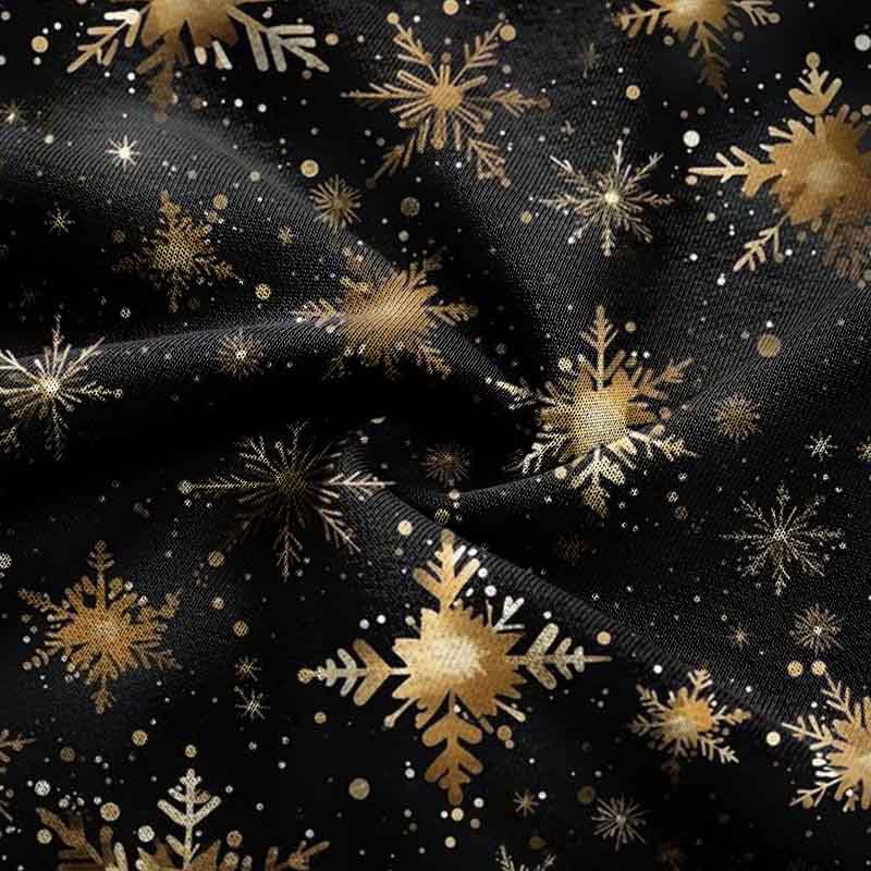 Men's Vintage Christmas Snowflake Print Fleece Collar Quarter Zip Stand Collar Sweatshirt