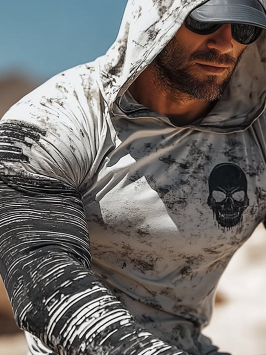 Men's Outdoor Sun Protection Cool Hooded Sun Protection Long Sleeve Top