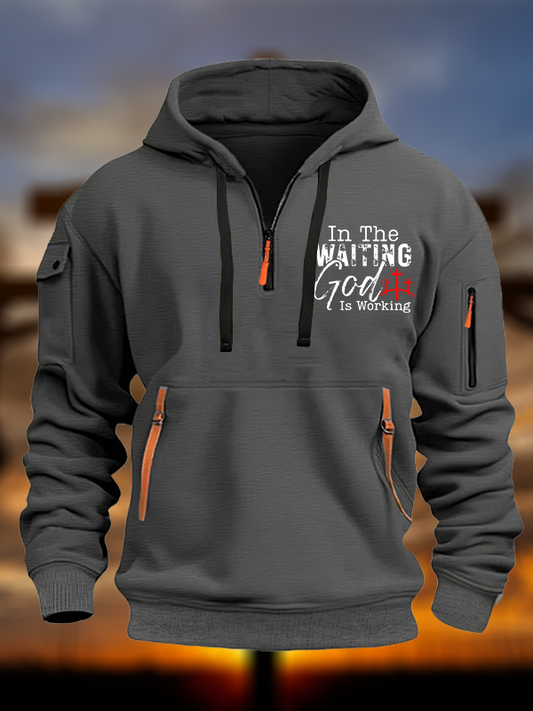In The Waiting God Is Working Jesus God Christian Zipper Hoodies
