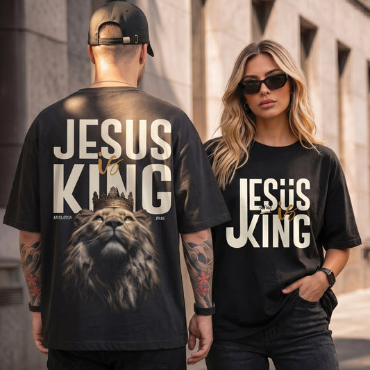 Jesus Is King Lion of Judah Unisex Shirt - Christian Hoodie Streetwear
