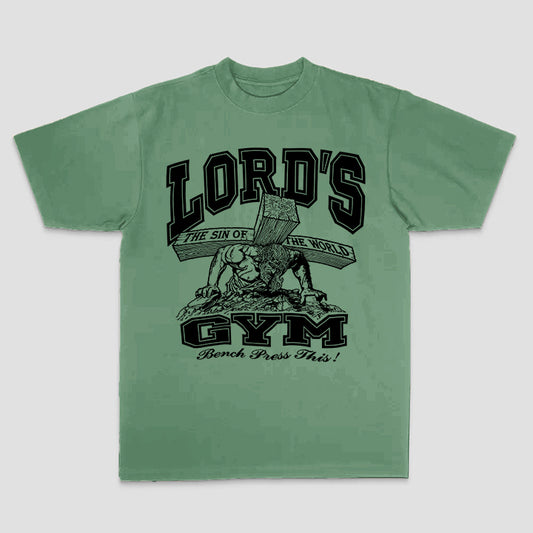 Lord's Gym The Sin Of The World Bench Press This! Printed Men's T-shirt