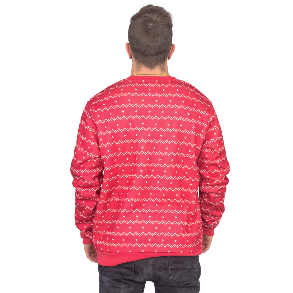 Unisex Print Crew Neck Ugly Christmas Sweatshirt