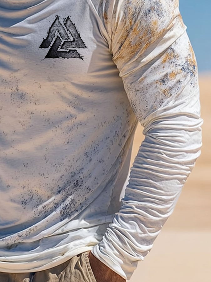 Men's Outdoor Sun Protection Breathable Cool Hooded Sun Protection Long Sleeve Top