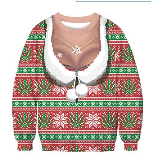 Unisex 3D Sloth Beer Fun Print Christmas Sweatshirt