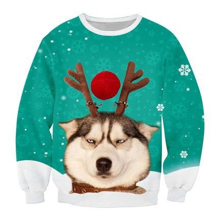 Unisex 3D Sloth Beer Fun Print Christmas Sweatshirt
