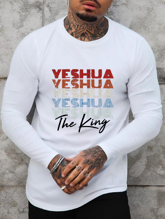 Yeshua The King Christmas Jesus Cotton Long Sleeve T-Shirt