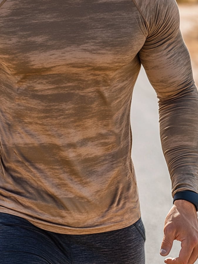 Men's Outdoor Sun Protection Breathable Cool Hooded Sun Protection Long Sleeve Top