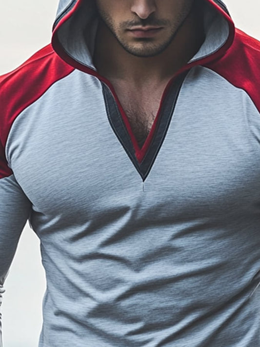 Men's Outdoor Sun Protection Cool Hooded Sun Protection Long Sleeve Top