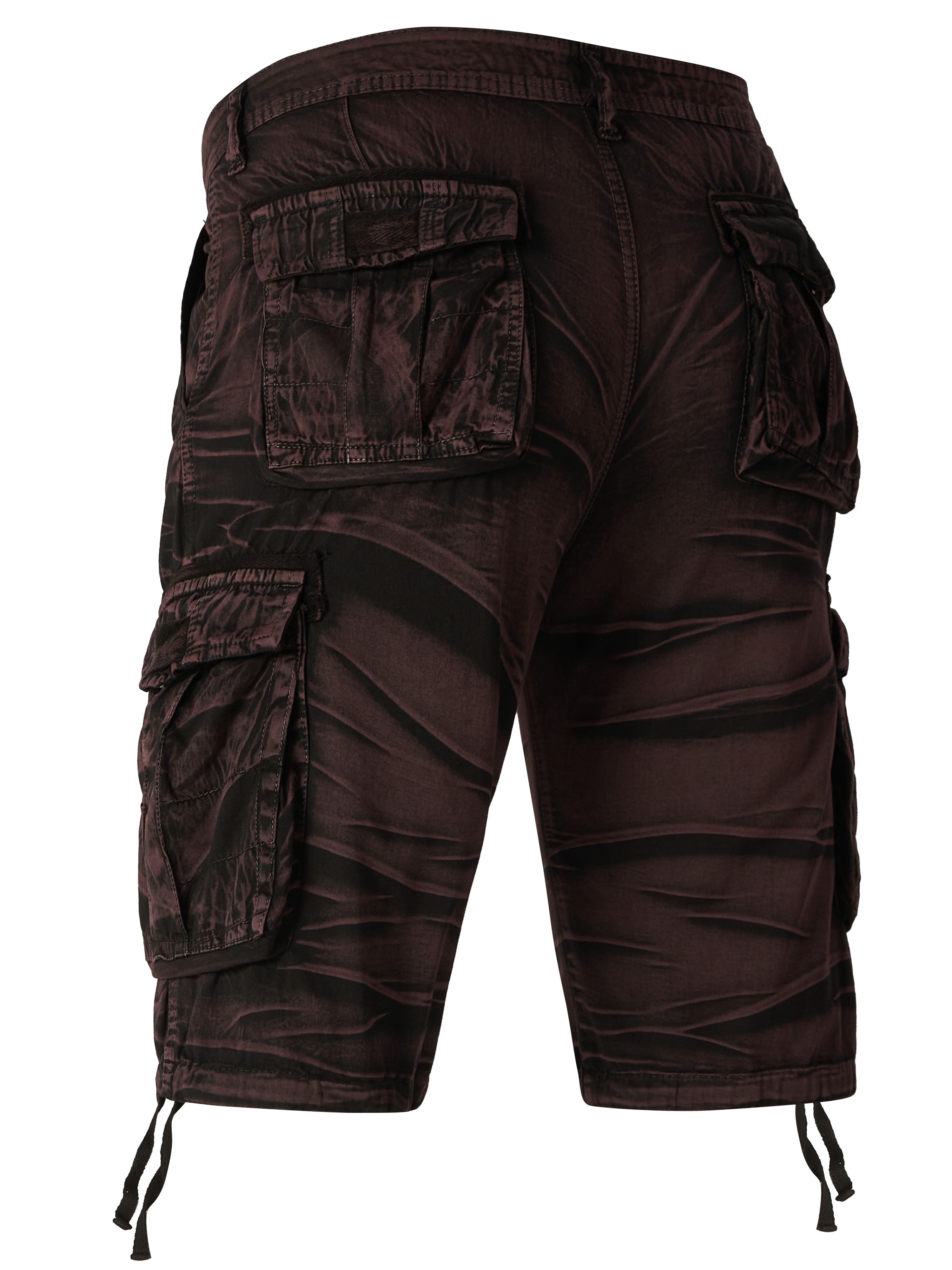 Manlyflex Camo Pattern Cotton Cargo Shorts