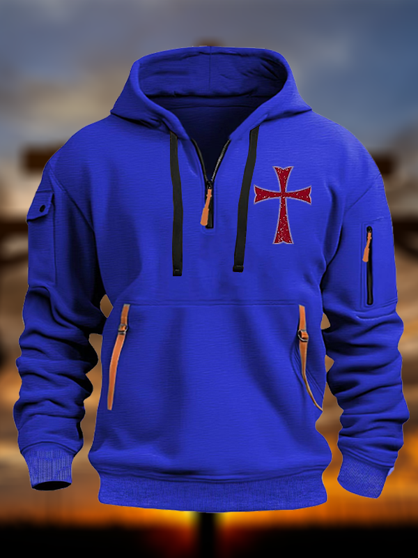 Knights Templar Crusader Cross Jesus God Christian Zipper Hoodies