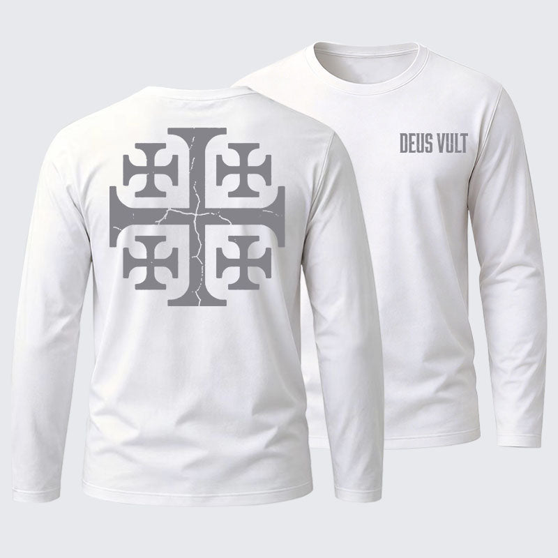 Deus Vult Cotton Long Sleeve T-Shirt