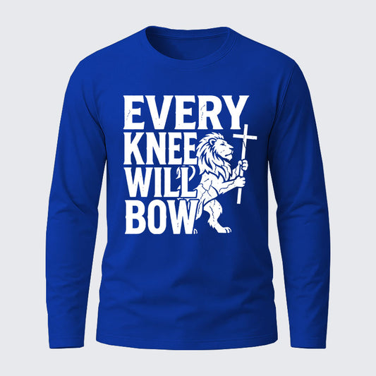 Every Knee Will Bow Cotton Long Sleeve T-Shirt