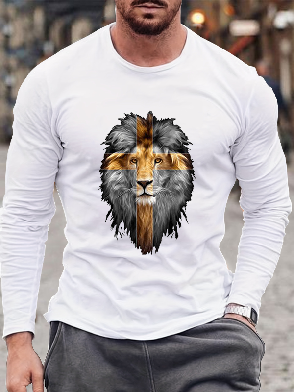 Jesus Lion of Judah Long Sleeve T-Shirt