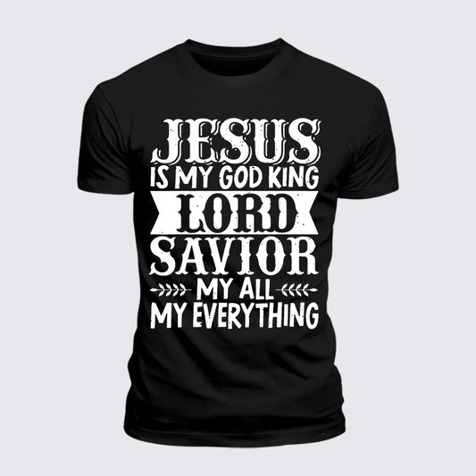 Luxe Mercerized Cotton Tee - Jesus Is My God King Lord Savior My Everything