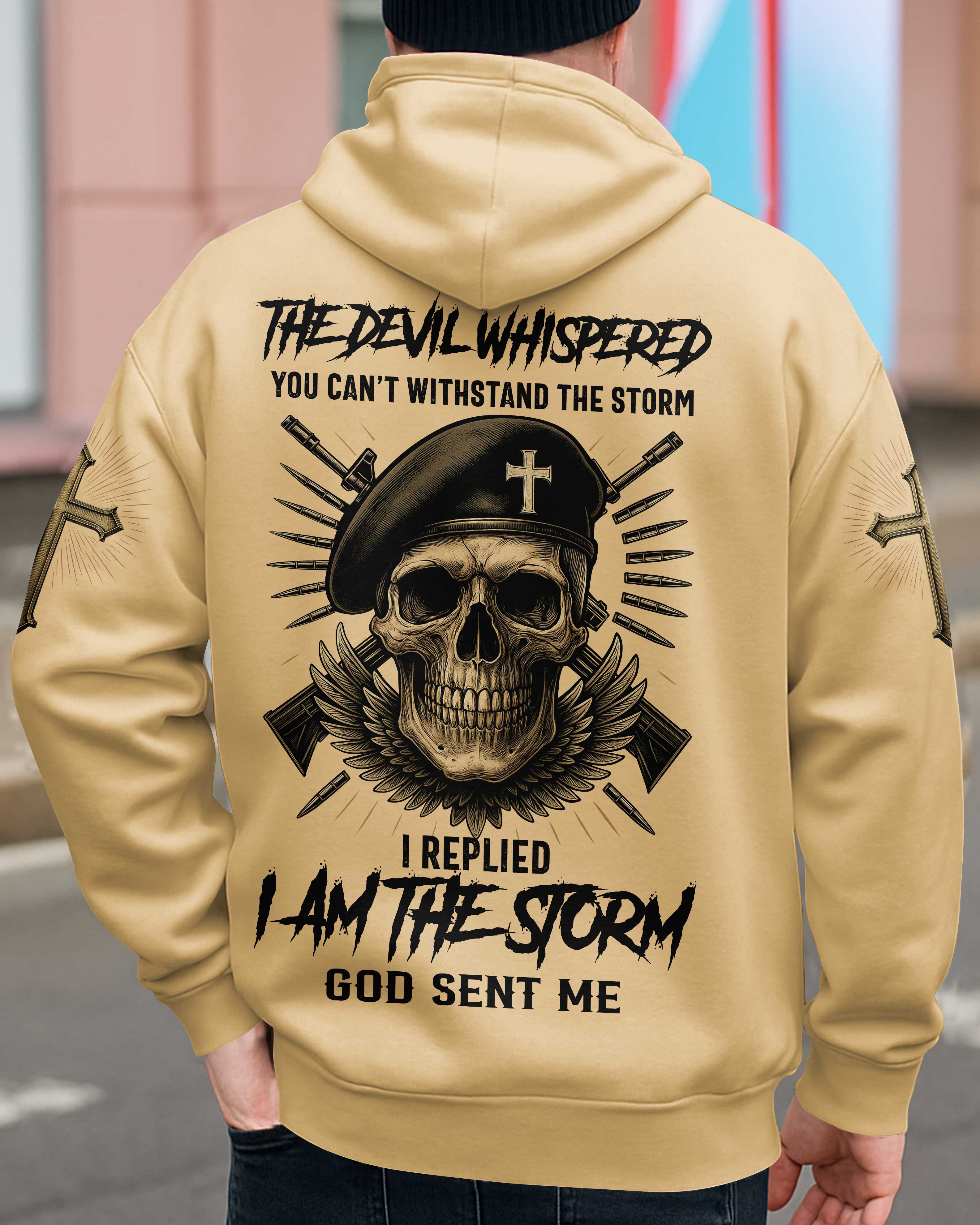 The Devil Whispered You Can't Withstand The Storm Zip Hoodie