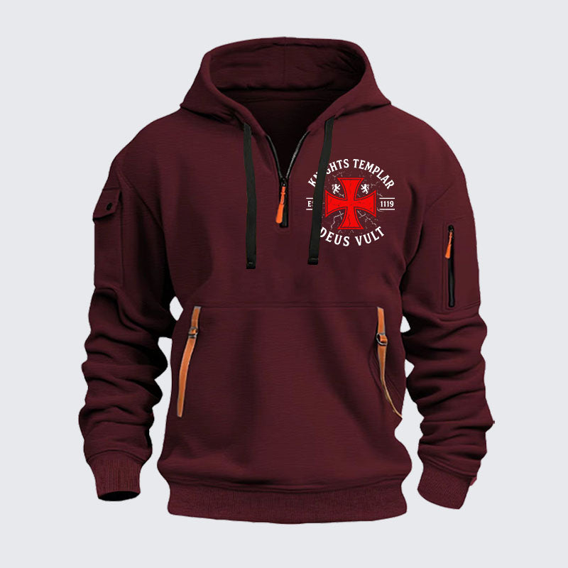 Zipper Hoodies - Knights Templar Deus Vult
