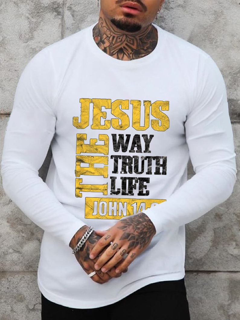 Jesus the Way Truth Life Long Sleeve T-Shirt
