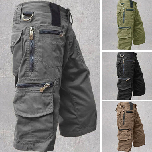 Men's Multi-pocket Outdoor Overalls Cargo Shorts