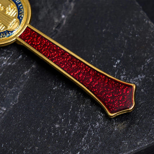 Classic Style RedBlue Crafted Crucifix Big Size Pendant Necklace