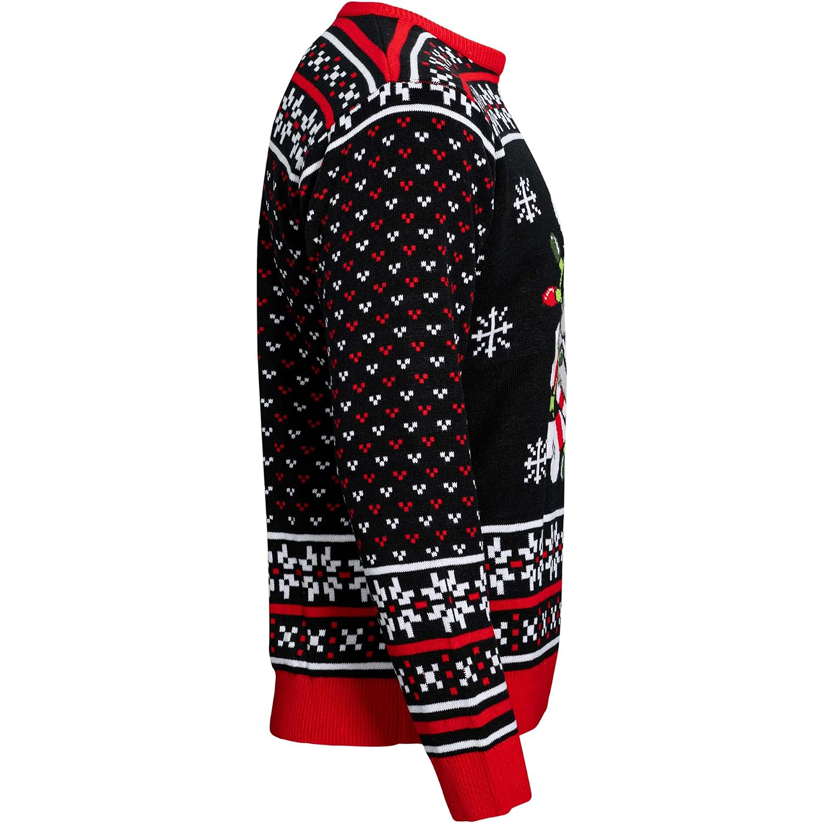 Unisex Skull Print Crew Neck Ugly Christmas Sweatshirt