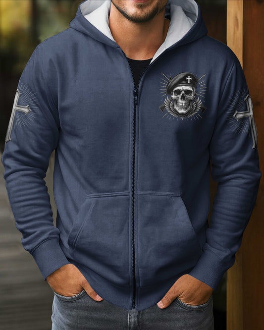 The Devil Whispered You Can't Withstand The Storm Zip Hoodie