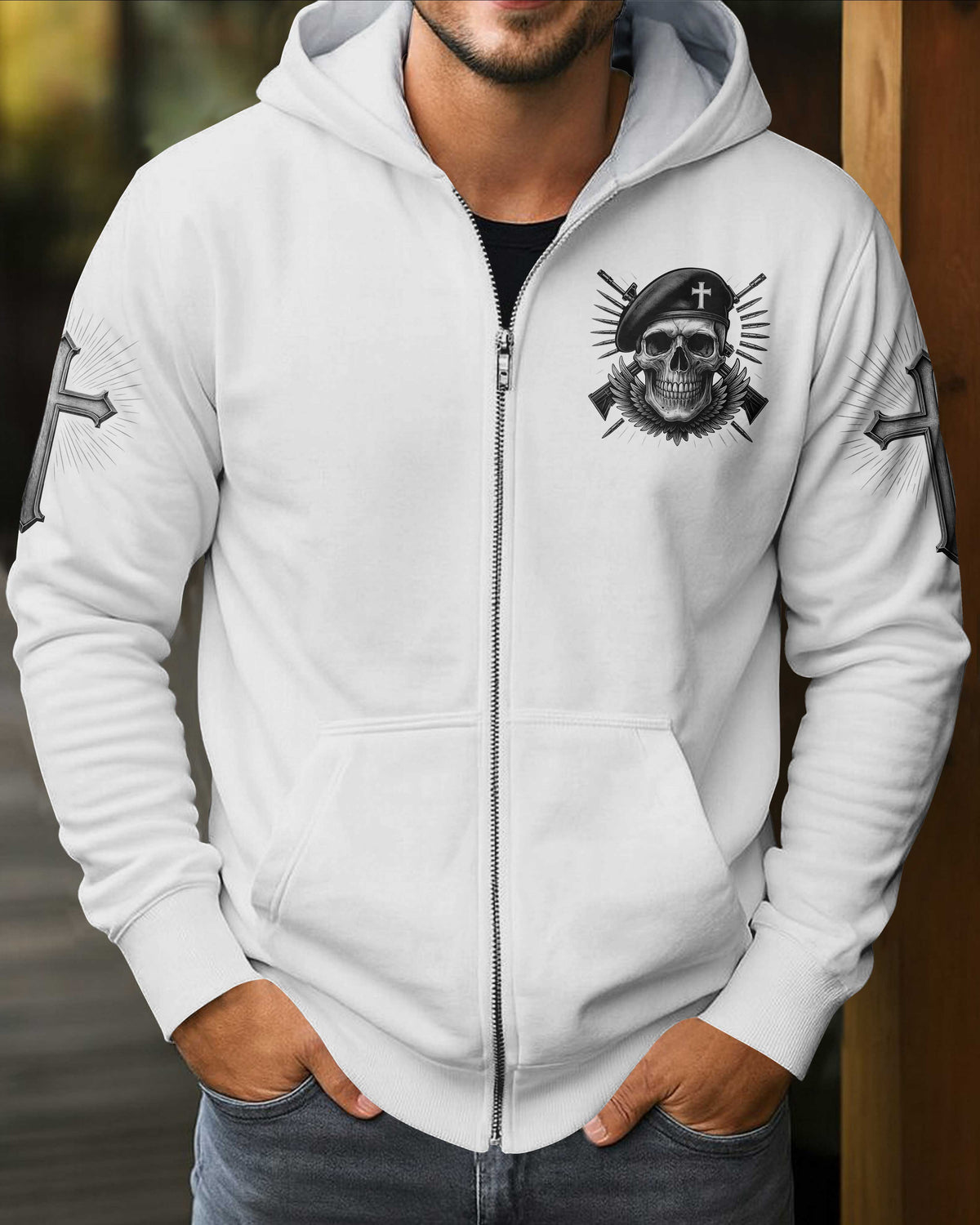 The Devil Whispered You Can't Withstand The Storm Zip Hoodie